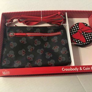 Minnie Mouse Crossbody Bag and Coin Purse- New